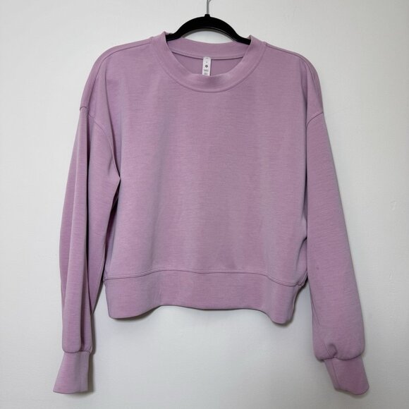 Lululemon Women Softstreme Perfectly Oversized Cropped Crew Size 6 Sweatshirt - Picture 1 of 6